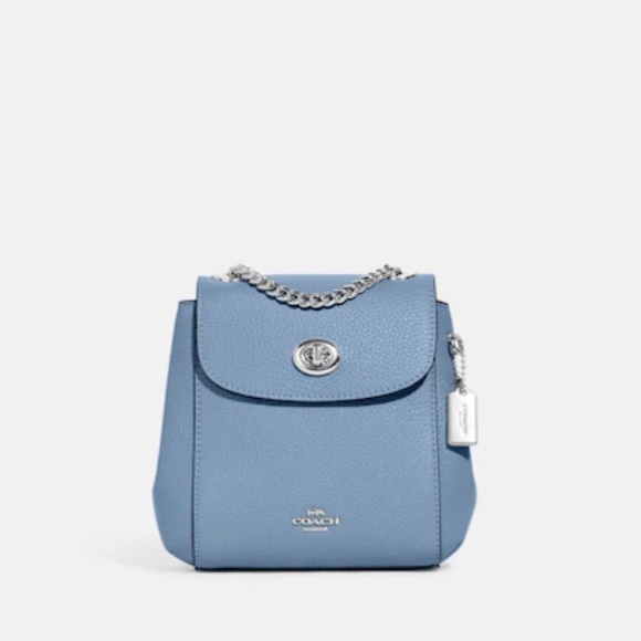 NWT Coach Convertible Mini Backpack, pebble leather, shoulder bag or backpack - Picture 1 of 5